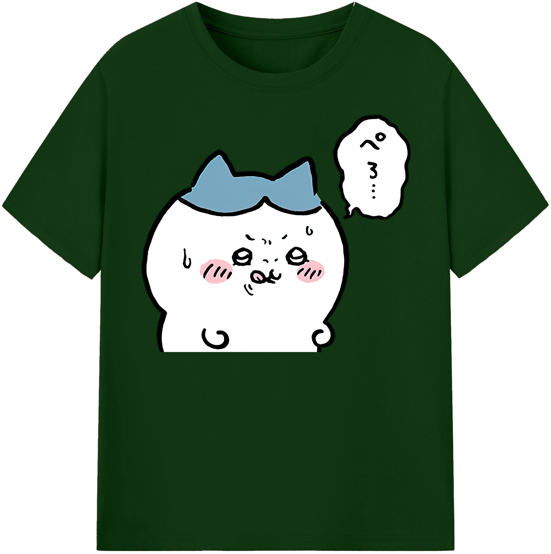 （画像用） ちいかわ ハチワレ Chii-kawa hachiware 綿100％半袖Tシャツ（フロントプリント）